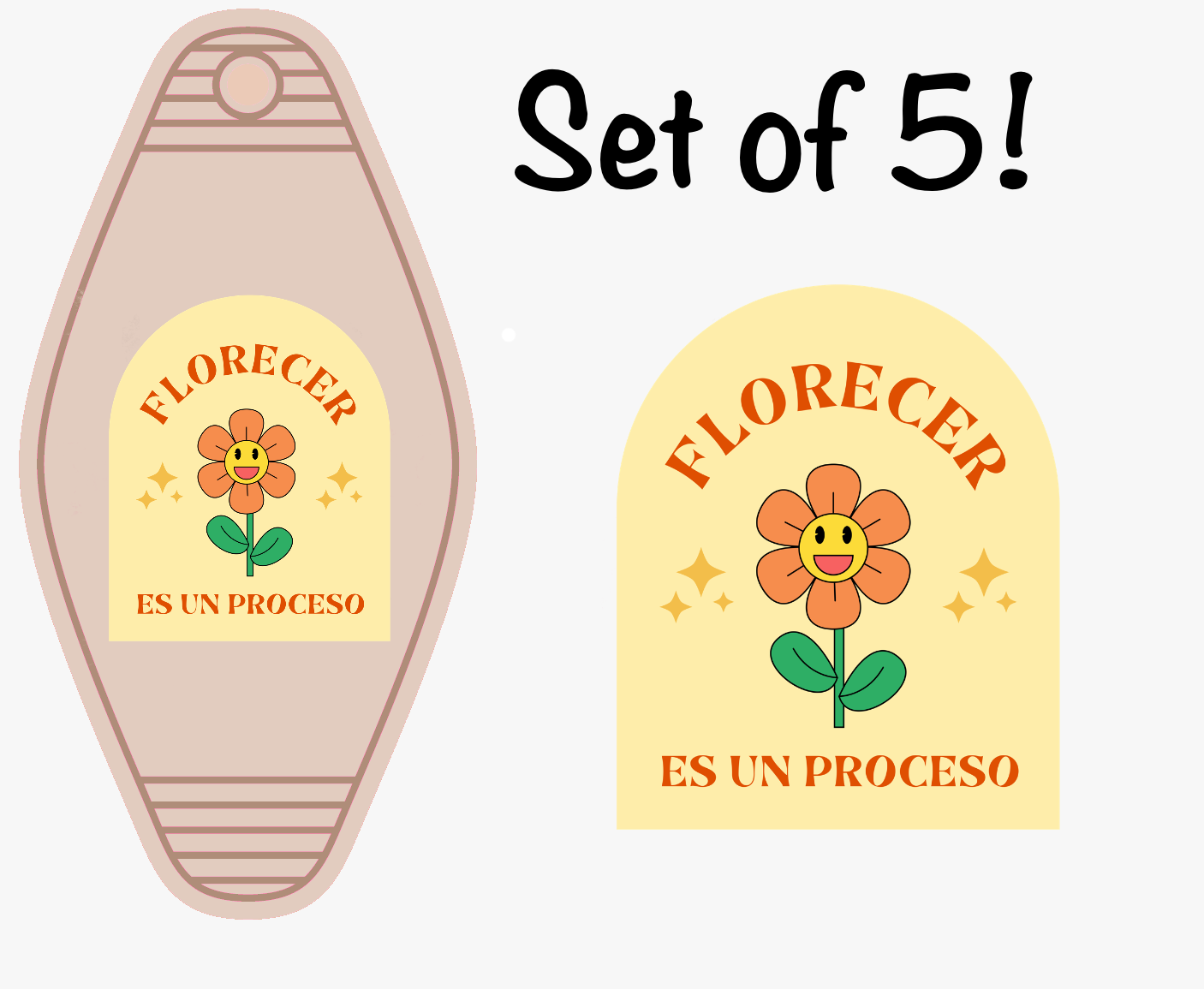 Florecer Es Un Proceso UV (MOTEL KEYCHAIN)