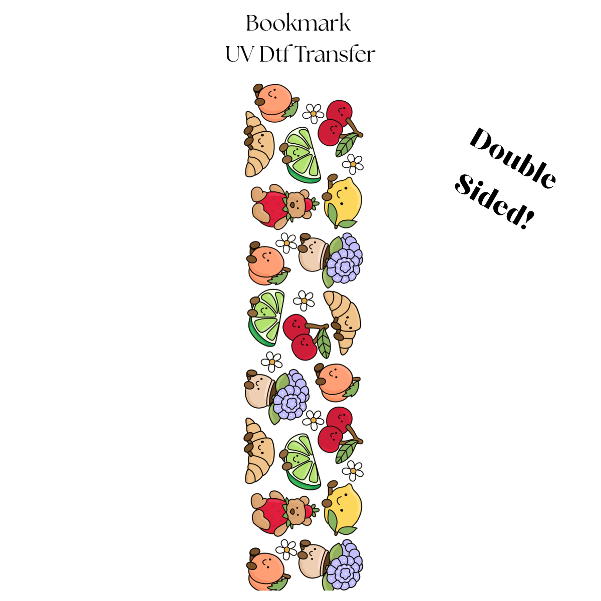 Fruit Jelly Plushies UV DTF Bookmark Transfer