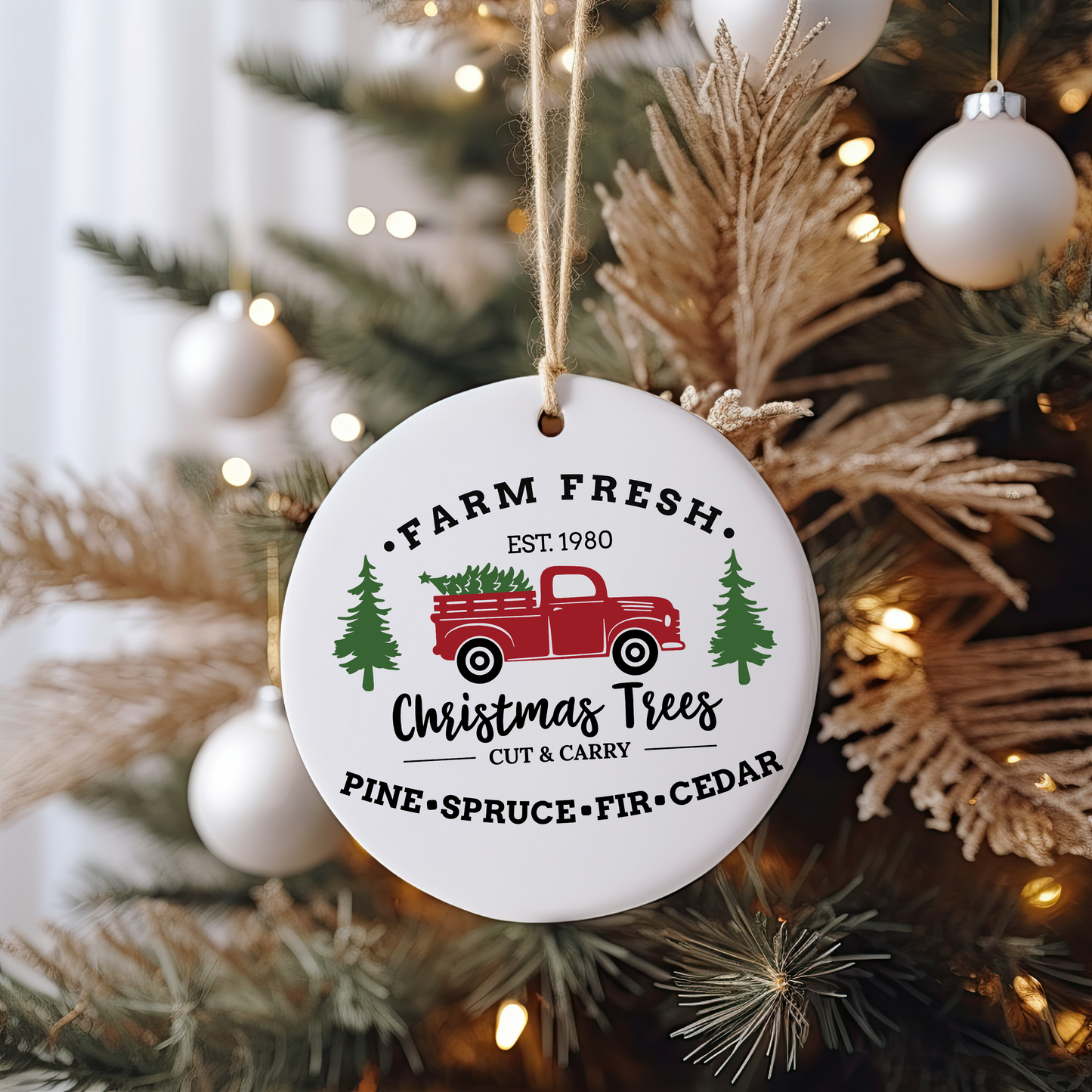 Farm Fresh Ornament Size UV DTF SINGLE SIDED