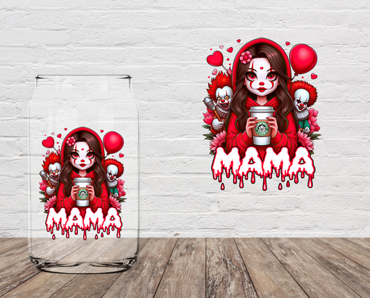Mama Clown 4" UV DTF