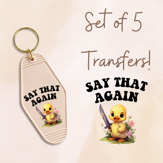 Say That Again Duck (MOTEL KEYCHAIN)