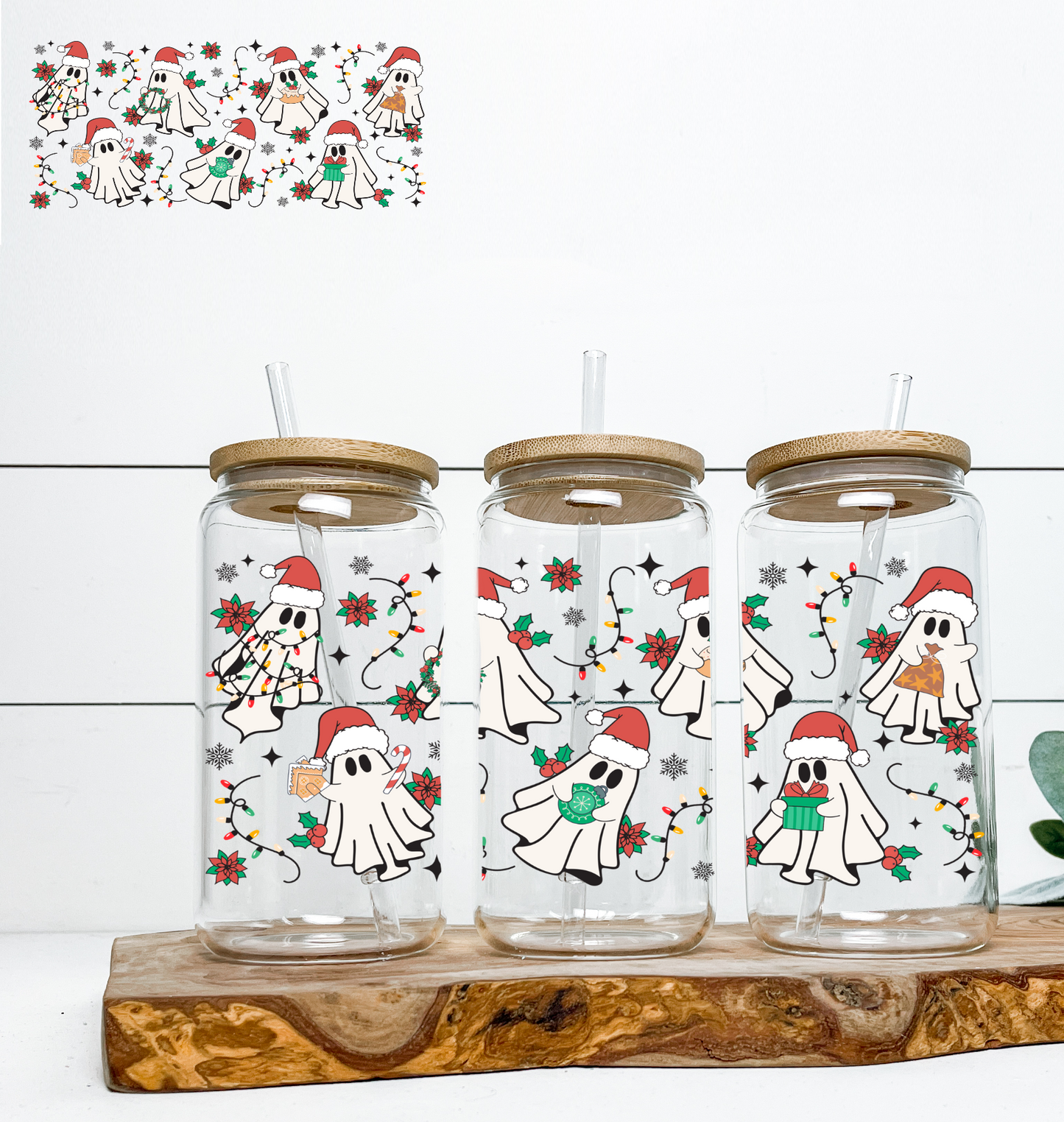 Festive Ghosts UV DTF