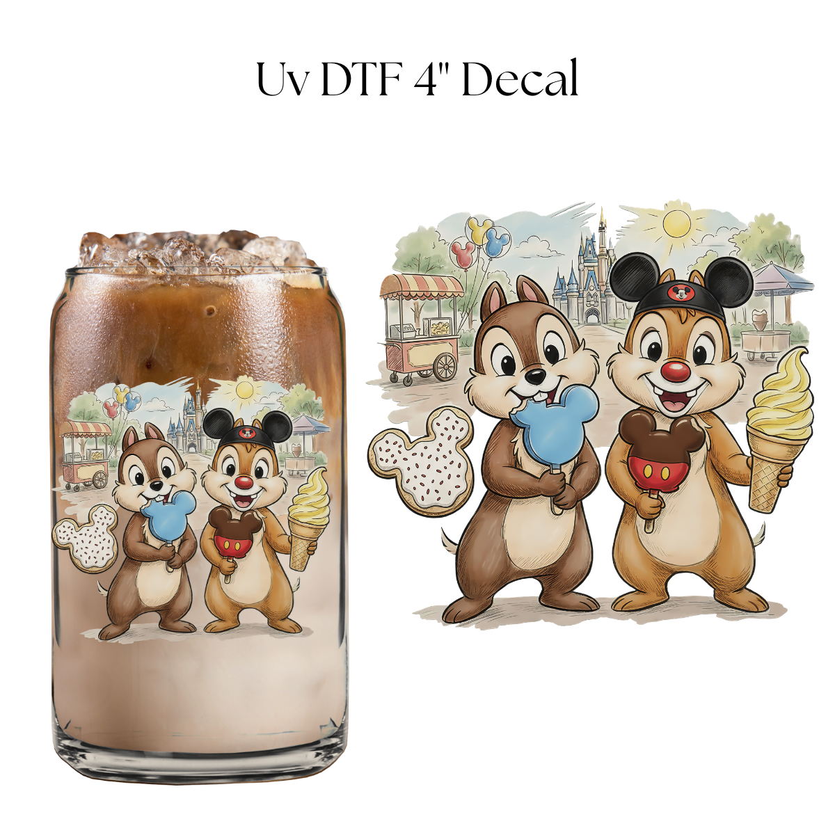 Chipmunks 4” UV DTF Decal