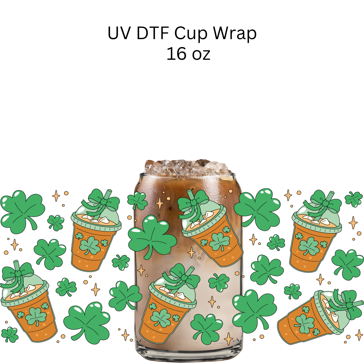 Lucky Coffee Cups UV DTF Cup Wrap