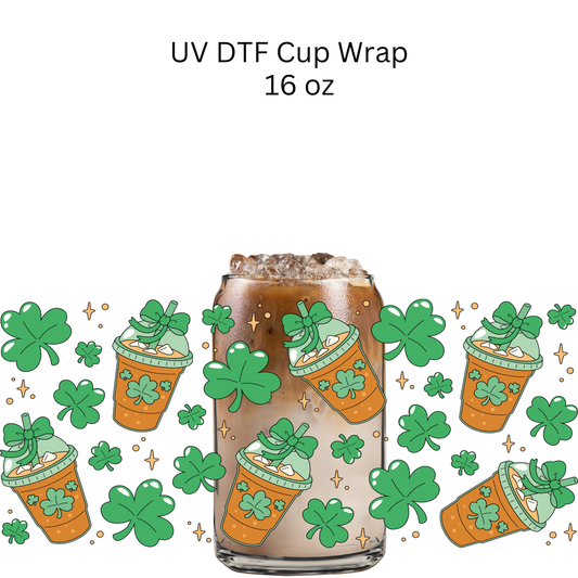 Lucky Coffee Cups UV DTF Cup Wrap