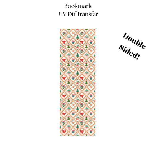 2" Christmas Design UV DTF Bookmark Transfer