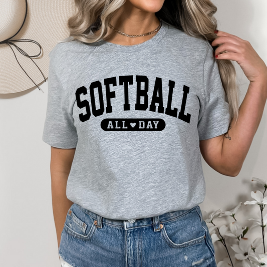 Softball All Day SINGLE COLOR DTF TRANSFER
