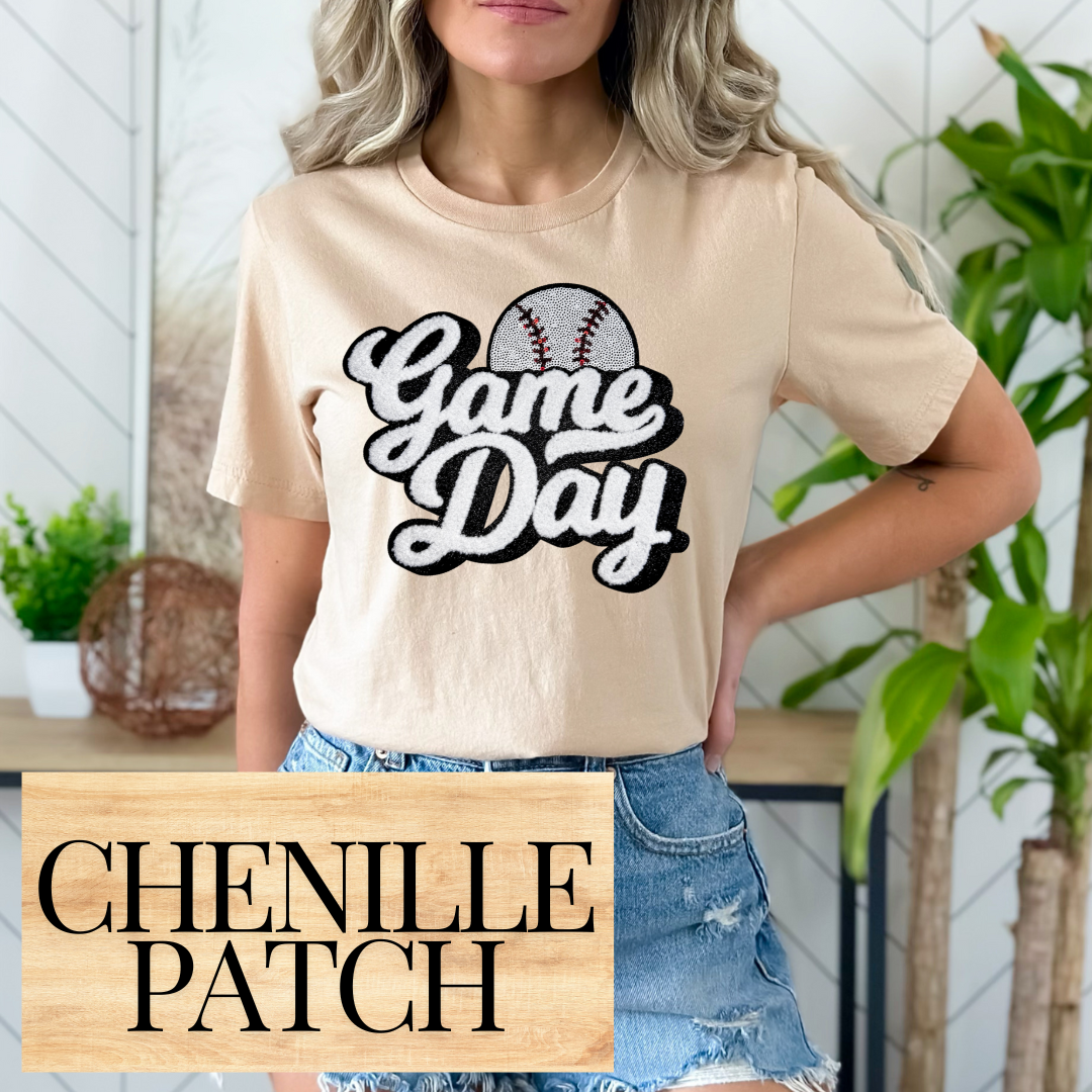 Baseball Game Day Chenille Patch