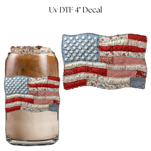 Quilt Flag 4” UV DTF Cup Decal