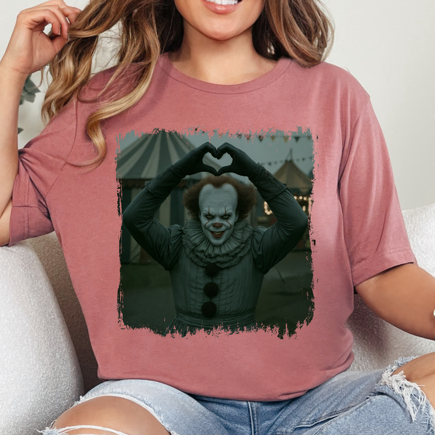 Clown Heart DTF Transfer