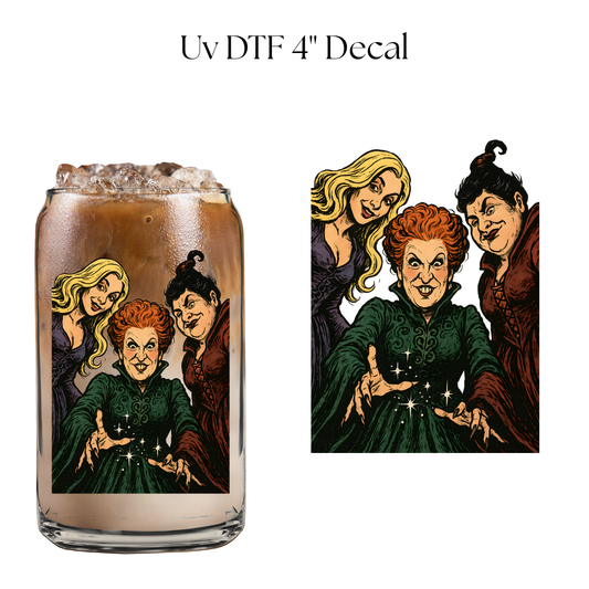 Witches Looking Down 4" UV DTF
