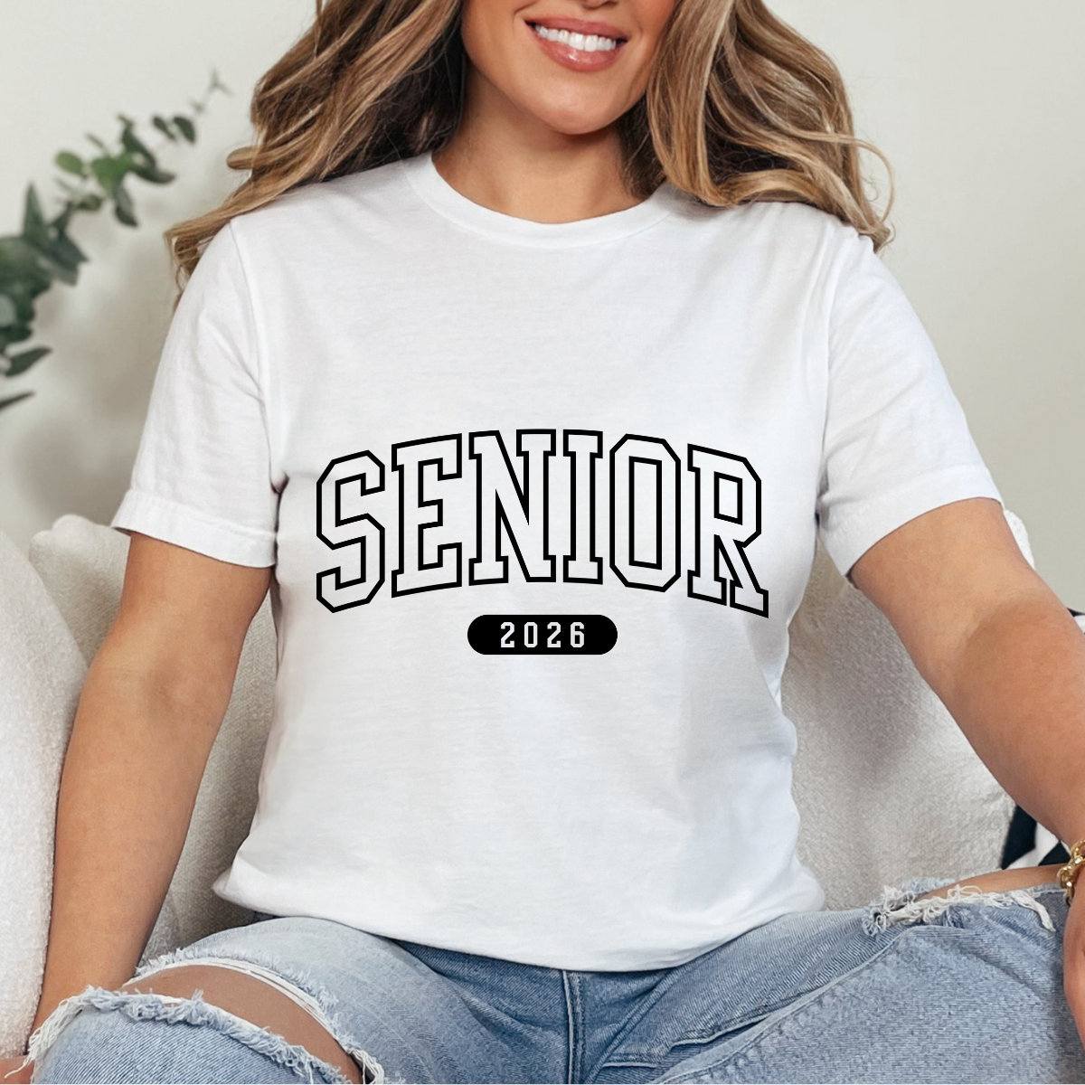 Senior Block Letters 2026 Single Color Dtf Transfer (print to order)