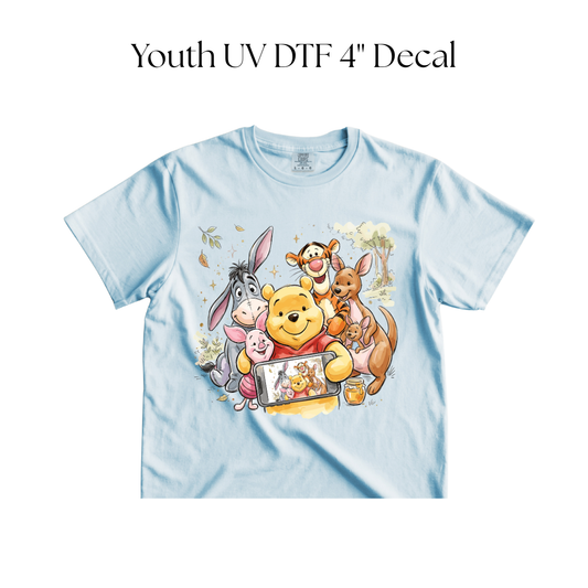 YOUTH Bear and Friends Selfie DTF Transfer