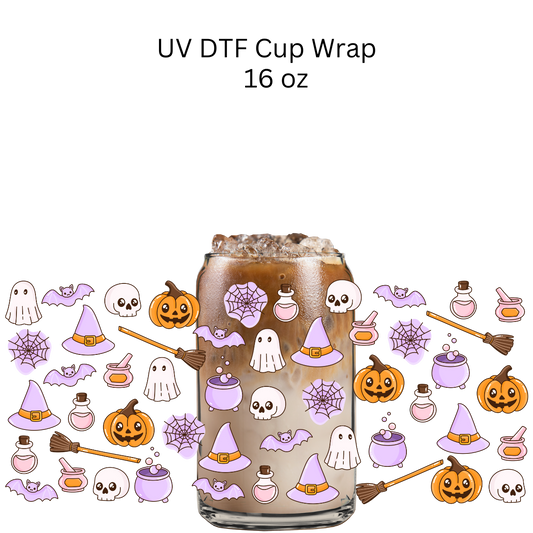 Purple Halloween UV DTF Wrap