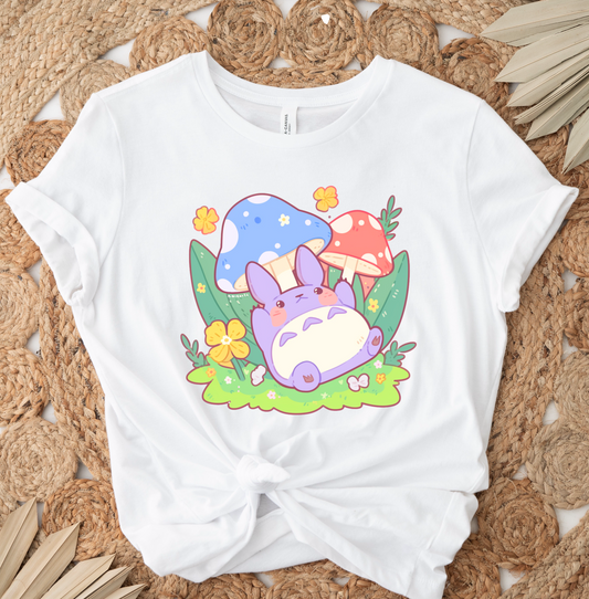 Purple Creature & Mushrooms DTF TRANSFER
