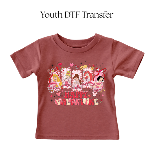 YOUTH Happy Valentine Princess DTF Transfer