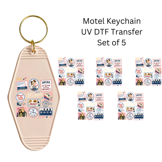 Campus Club Set of 5 Keychain Transfers