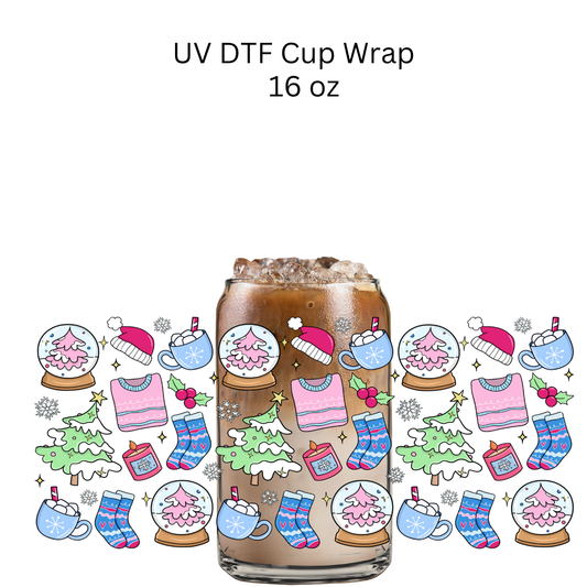Christmas Cozy UV DTF Cup Wrap