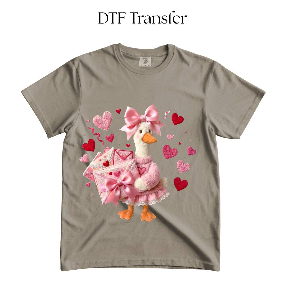 Duck Valentines Letters DTF Transfer