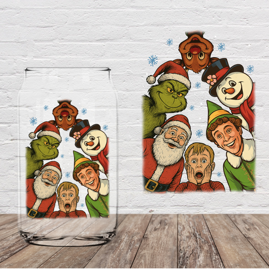 Christmas Characters Looking Down 4" UV DTF