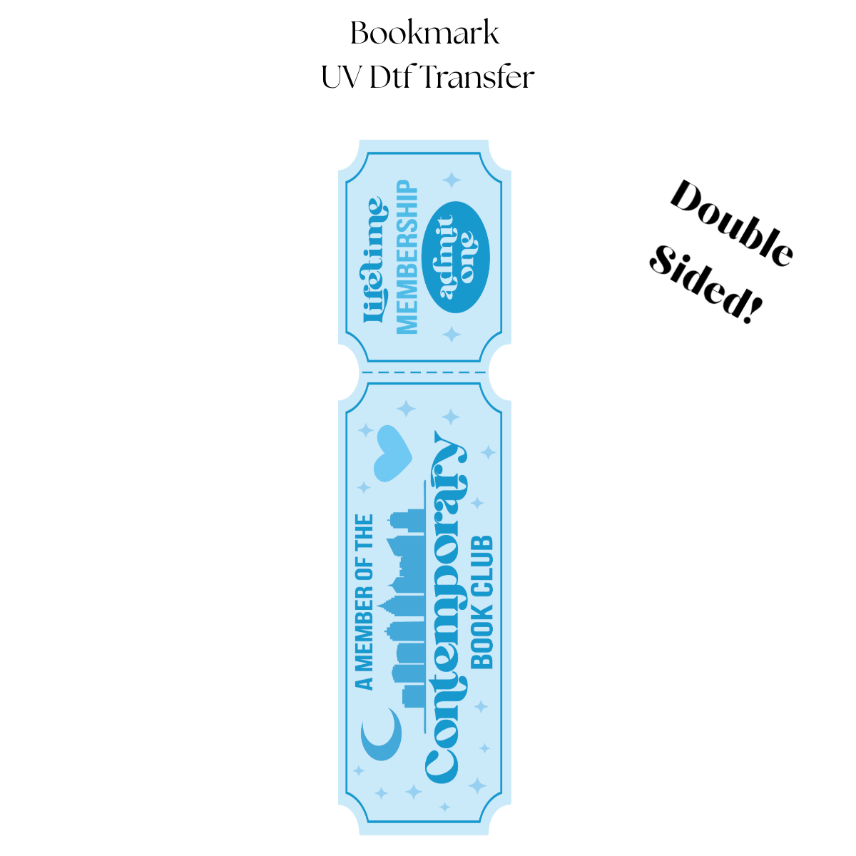 Member of the Contemporary Book Club UV DTF Bookmark Transfer