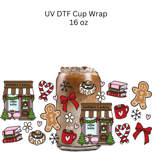 Bookstore and Bakery UV DTF Cup Wrap