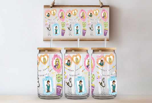 Long Hair'd Girl Frames UV DTF Wrap  DOUBLE SIDED