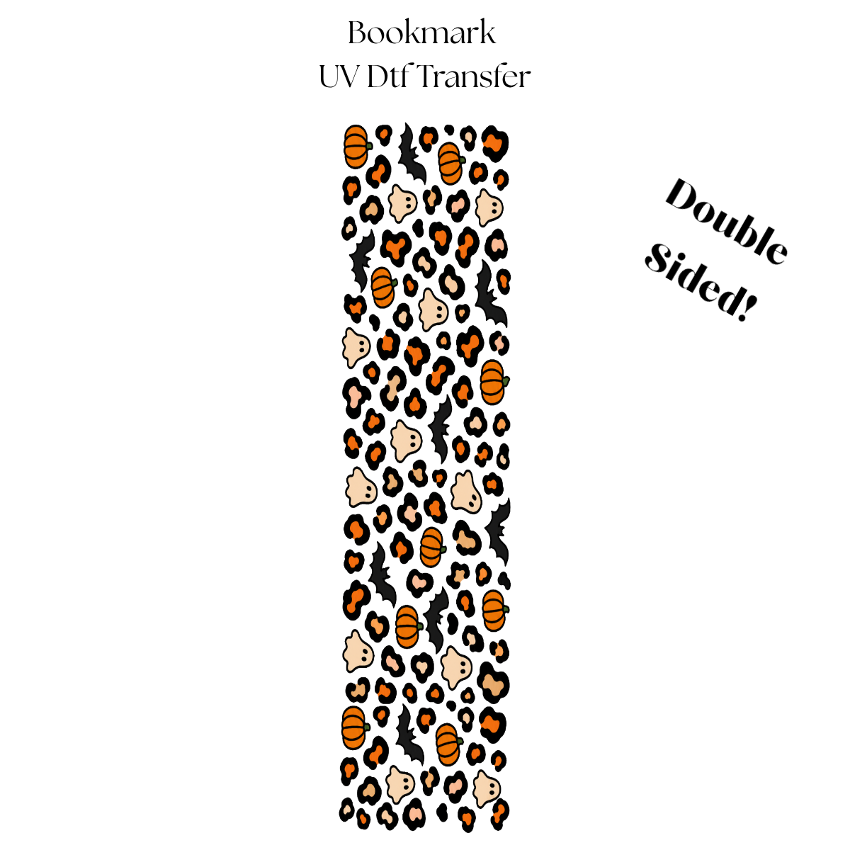 Halloween Cheetah Print UV DTF Bookmark Transfer