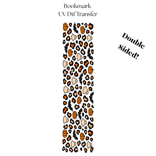 Halloween Cheetah Print UV DTF Bookmark Transfer