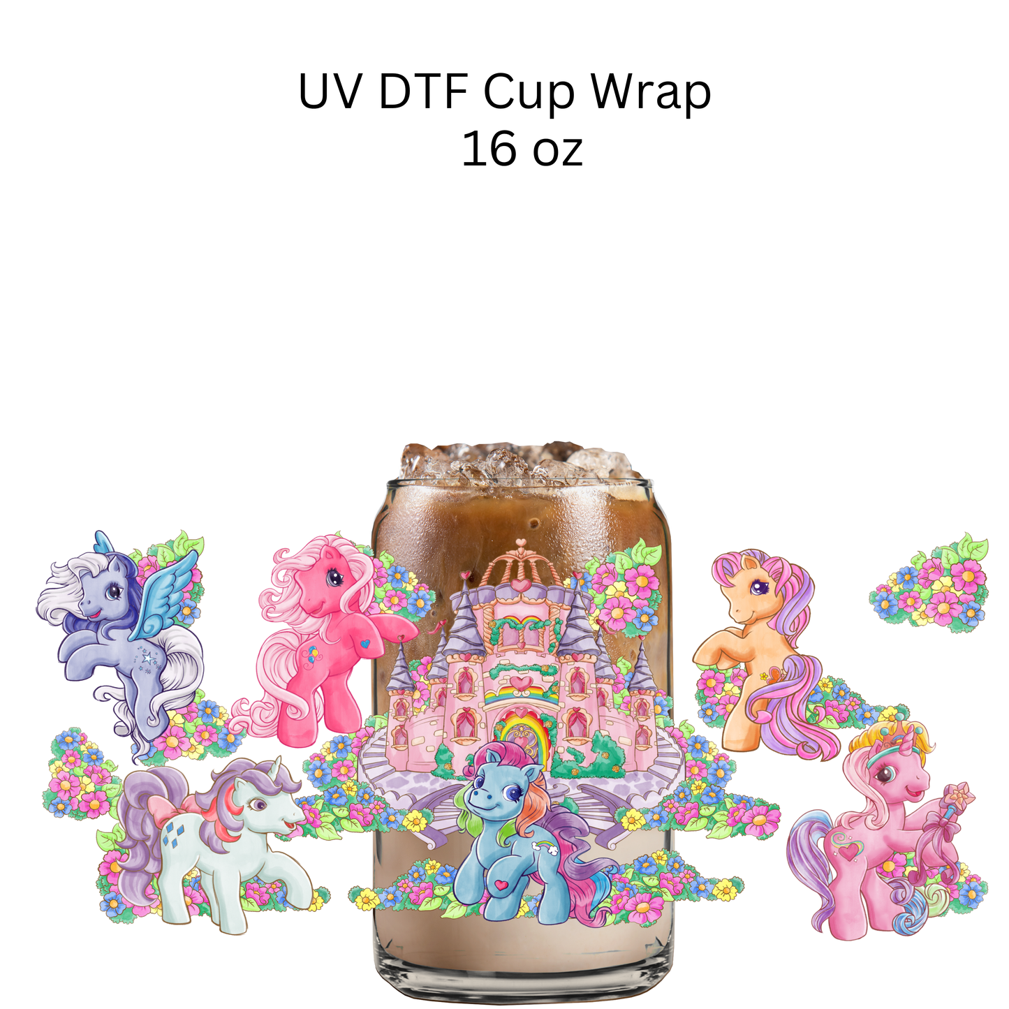 Cute Ponies DTF Cup Wrap