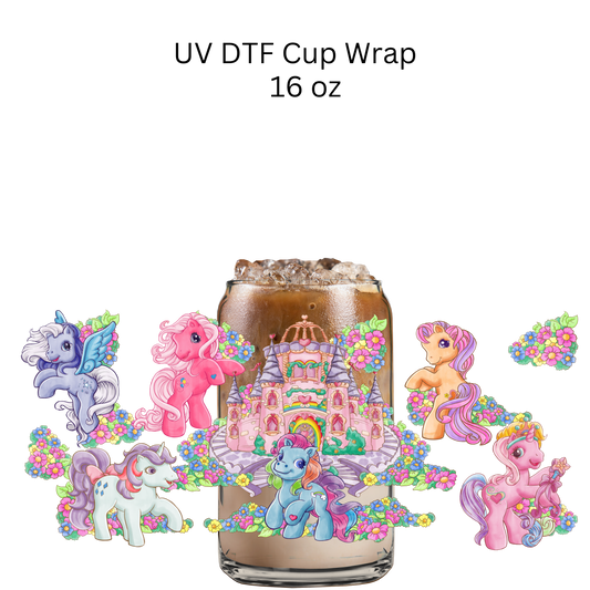 Cute Ponies DTF Cup Wrap