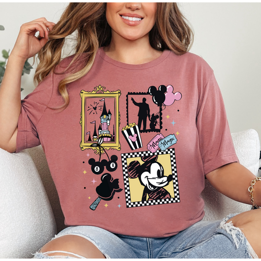 Magic Mouse Checkered Frame DTF TRANSFER