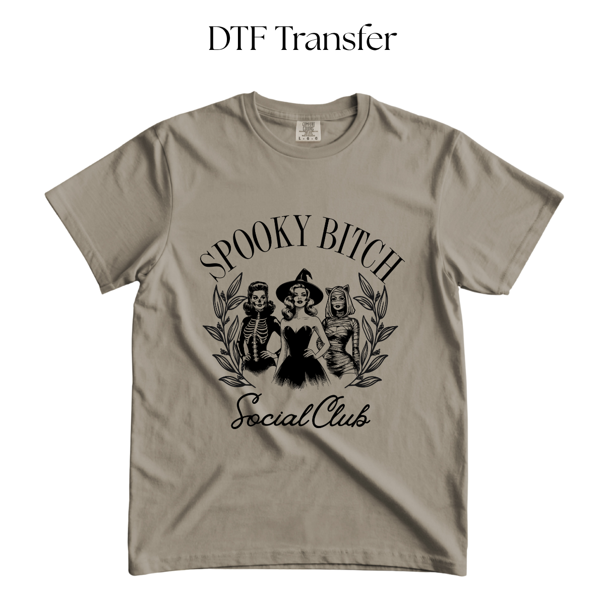 Spooky B Social Club Single Color DTF Transfer