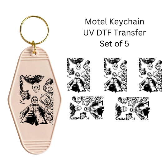 Horror Looking Down Set of 5 Keychain Transfers