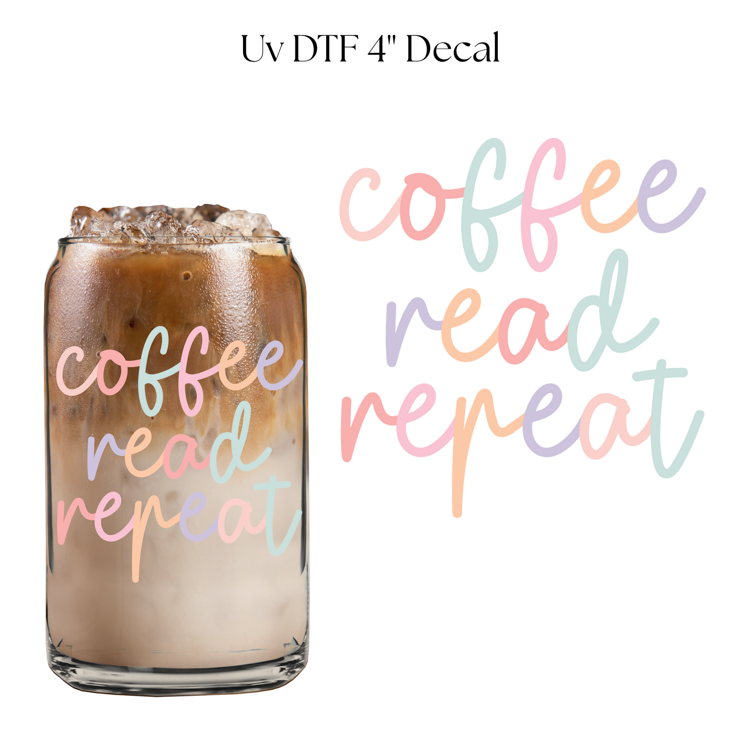 Coffee Read and Repeat UV DTF Cup Wrap