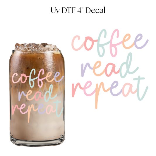 Coffee Read and Repeat UV DTF Cup Wrap