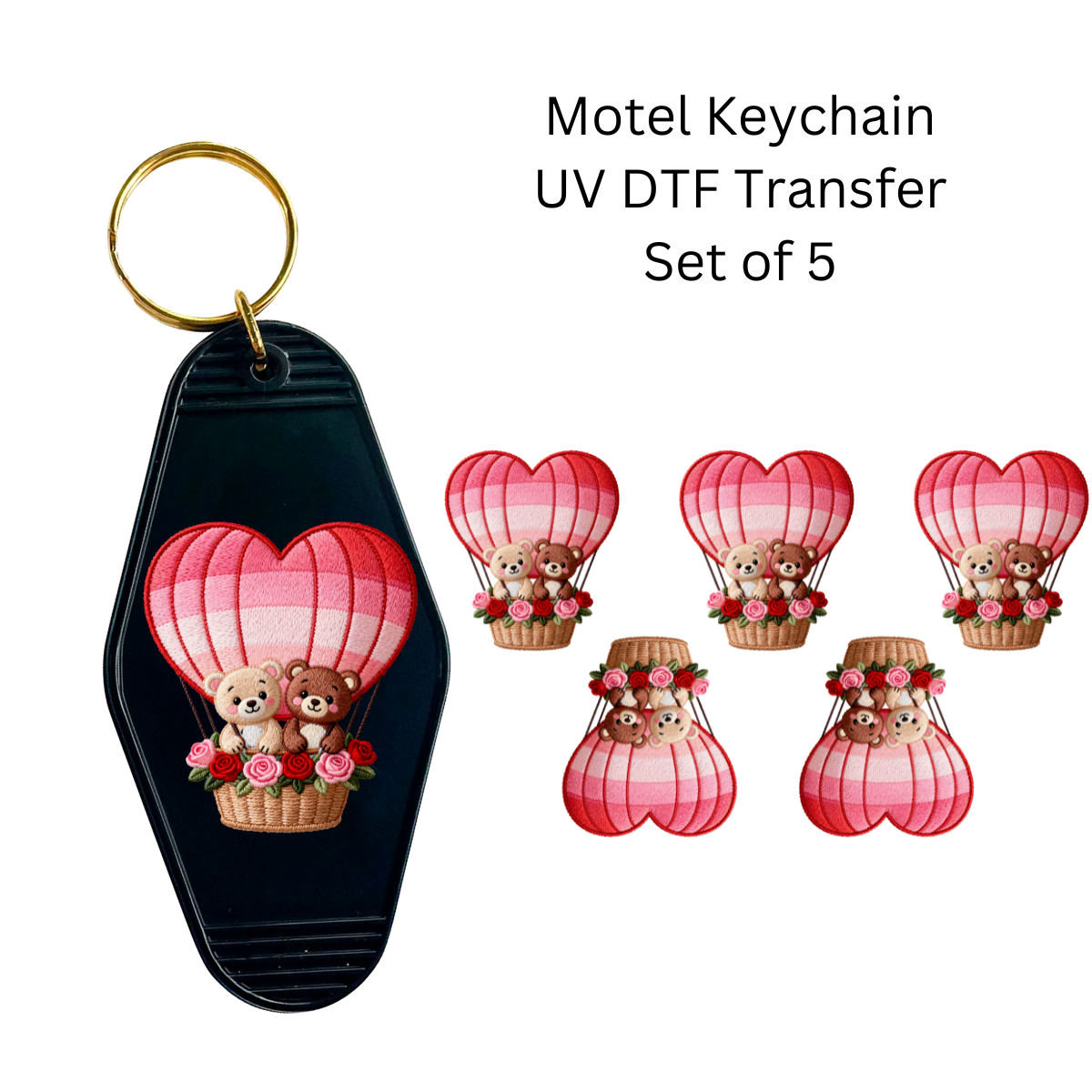 Valentine Hot Balloon Keychain Transfers