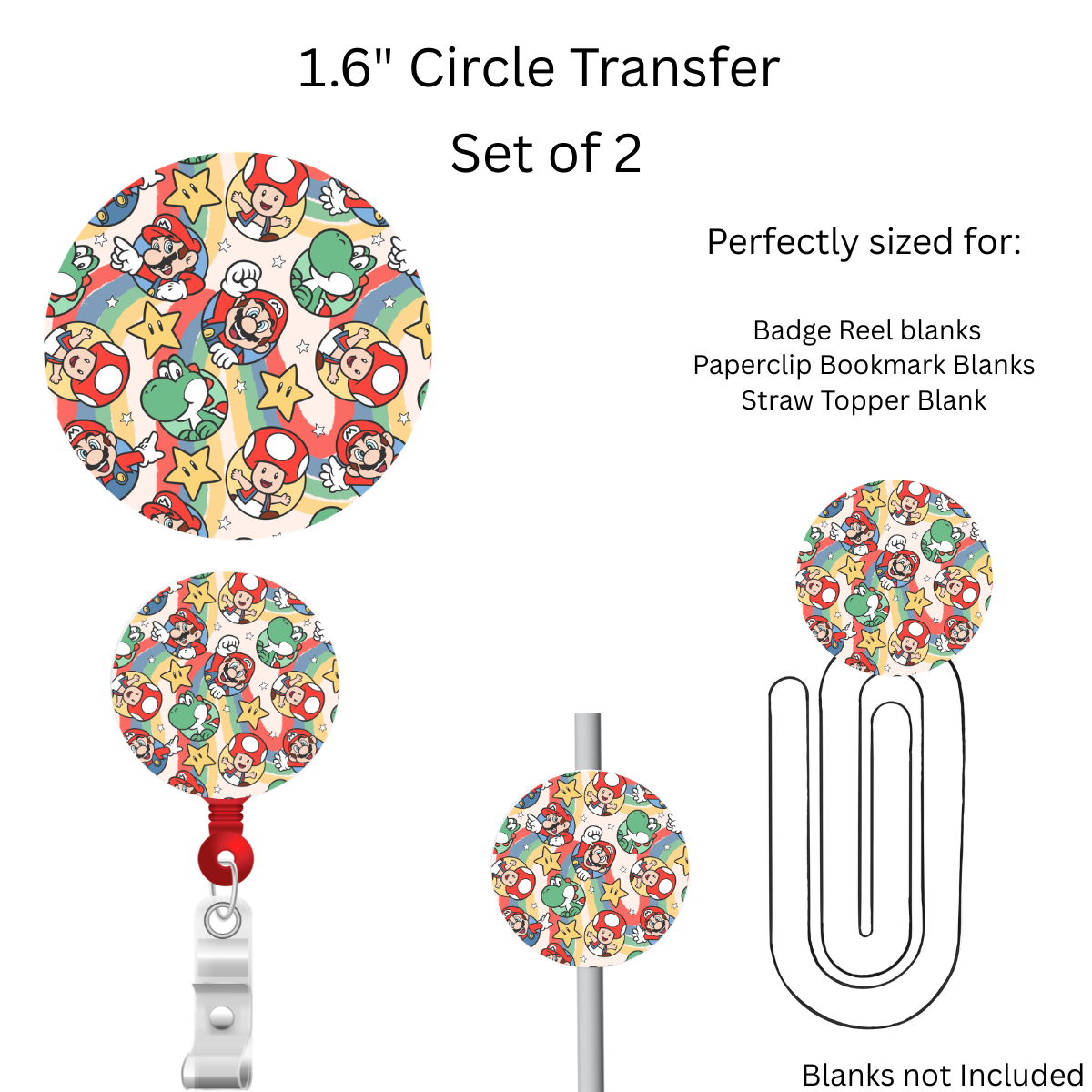 Brothers 1.6” UV DTF Transfer Set of 2