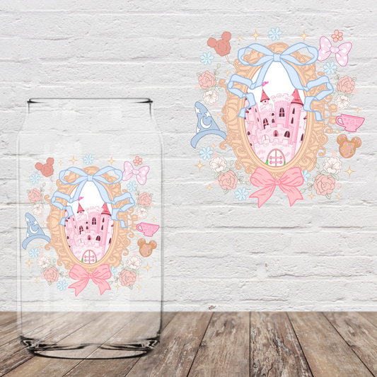 Pink Castle Frame 4” UV DTF