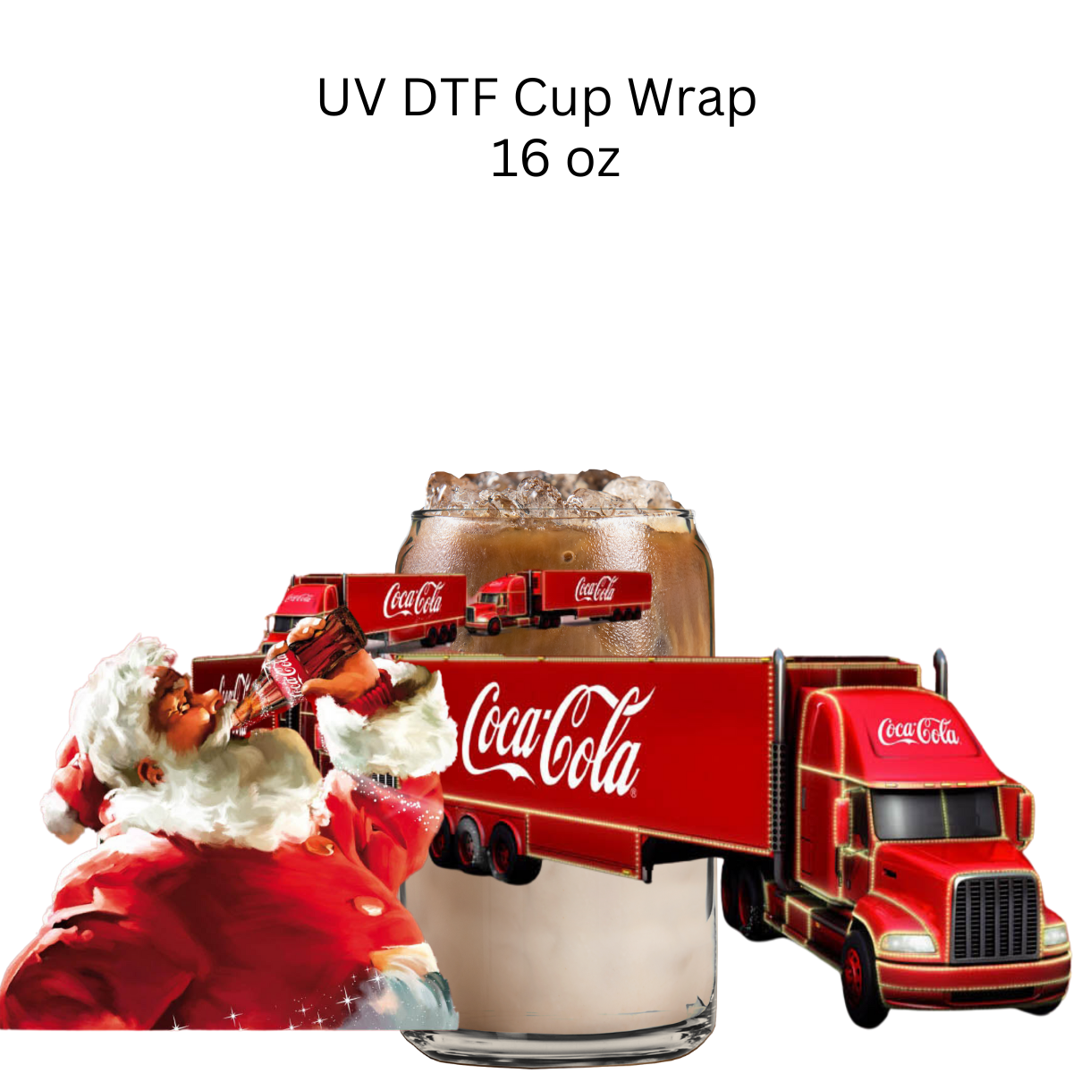 Santa Soda UV DTF Cup Wrap