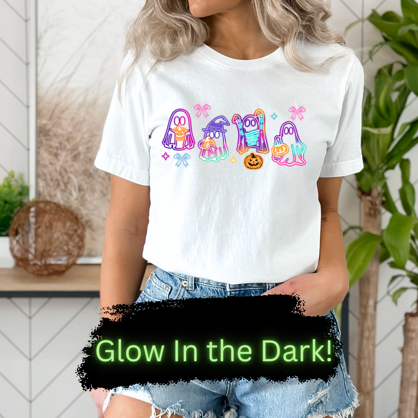 Halloween Ghosties DTF Transfer GLOW IN THE DARK