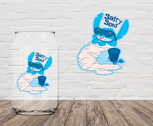 Salty Soul Blue Monster 4" UV DTF