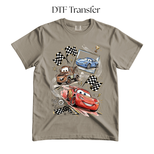 Flag Cars DTF Transfer