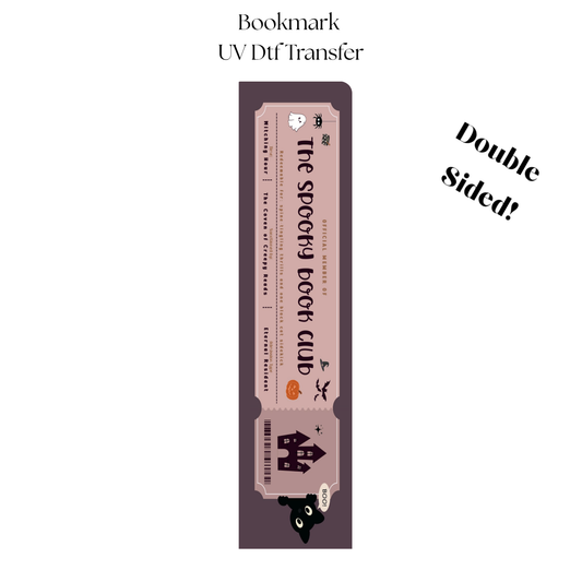 The Spooky Book Club UV DTF Bookmark Transfer
