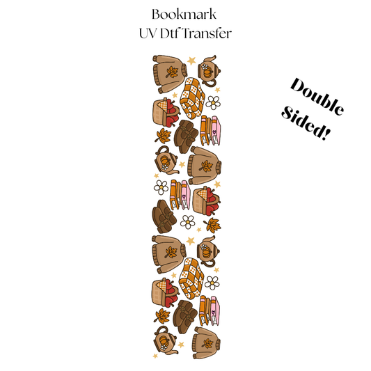 Fall Picnic Things UV DTF Bookmark Transfer