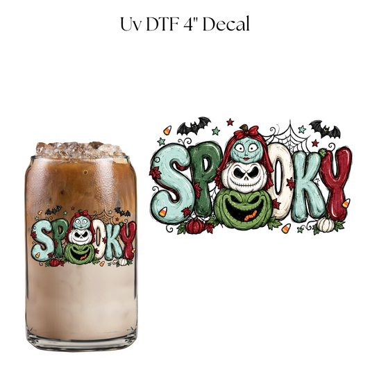 Spooky Nightmare Pumpkins 4” UV DTF Cup Decal