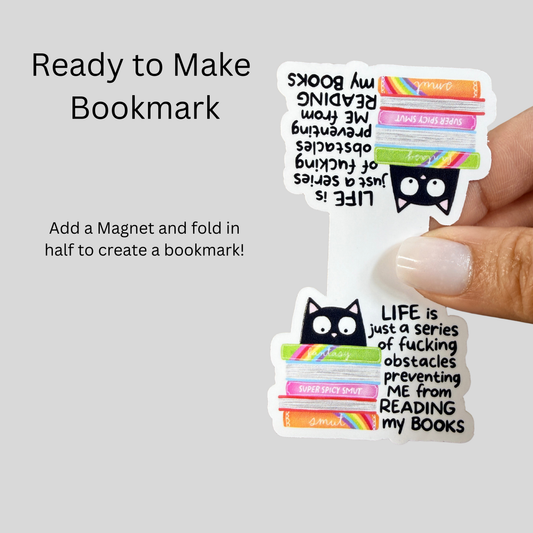 My Life Is A Series of ObstaclesMagnetic Bookmark DIY