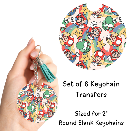 Brothers UV DTF Round Keychain Transfer Set of 6