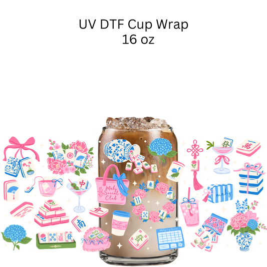 Mahj Social Club UV DTF Cup Wrap