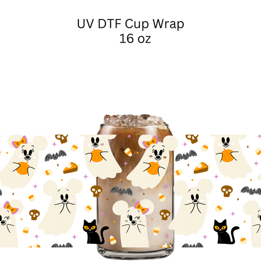 Mouse Ghosties UV DTF Cup Wrap